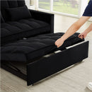 Velvet Sofa Bed With Adjustable Sleeper For Small Spaces