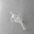 Climbing Man 15" Wall Sculpture // Glossy White
