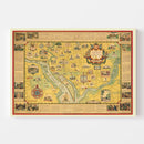 Vintage Map of Washington, DC 1938