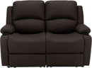 58 Inch Double Wall Hugger Theater Recliner Sofa, Chocolate