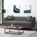 Comfy 3-seat Sofa with Wooden Legs, for Living Room and Study