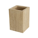 Handmade Travertine Planter Box, Antique Brown, Magnesium Oxide, 19.75'H