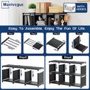 Black Twelve Cube Metal Bookcase System For Home Office