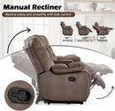 Brown 2 Piece Power Recliner Set With Massage And Heat