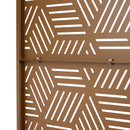 Outdoor & Indoor Privacy Screen Metal Privacy Screen 76' H×48' W, Freestanding Decorative Privacy Screen for Deck Balcony Patio, Privacy Fence Panels for Outside Lawn Garden PS116 BROWN