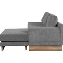 114" L-shaped Sofa Sectional Sofa with Two USB Ports and Two Power Sockets, a Storage Drawer and a Reversible Chaise Lounge for Living Room, Grey