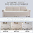 King Size Multifunctional Sleeper Sofa Beige Velvet