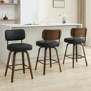 Swivel Bar Stools Set Of 4 26 Inch Counter Height Black