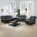 3 Piece Black Sofa Set Modern Living Room Couch Set Sofa Loveseat Chair For Home Decor