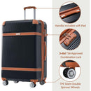 Hardshell Luggage Sets 3 Piece double spinner 8 wheels Suitcase with TSA Lock Lightweight 20"24"28"