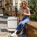 Hardshell Luggage Sets 3 Piece double spinner 8 wheels Suitcase with TSA Lock Lightweight 20"24"28"
