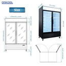 44.7 Cu.Ft Double-Door Commercial Display Merchandising Refrigerator (SAK54692)