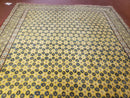 5x7 Authentic Handmade Rug Star Of David Wool Rug Green Rug Gold Rug 4x6 Rug
