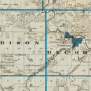 Vintage Map of Winneshiek County, Iowa 1875