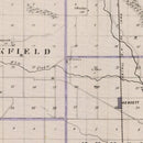 Vintage Map of Worth County, Iowa 1875