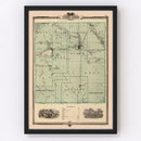 Vintage Map of Cerro Gordo County, Iowa 1875