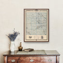 Vintage Map of Franklin County, Iowa 1875