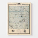 Vintage Map of Franklin County, Iowa 1875