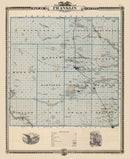 Vintage Map of Franklin County, Iowa 1875