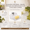 Glass Butter Dish - Grape