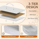Fabric Dresser For Bedroom With Tall White Finish Storage