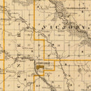 Vintage Map of Guthrie County, Iowa 1875