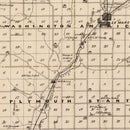 Vintage Map of Plymouth County, Iowa 1875