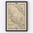 Vintage Map of Linn County, Iowa 1875