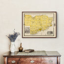 Vintage Map of Scott County, Iowa 1875