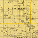 Vintage Map of Scott County, Iowa 1875