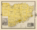 Vintage Map of Scott County, Iowa 1875