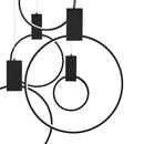 Hong Kong LED Circular Chandelier // Matte Black