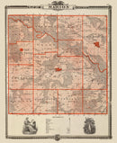 Vintage Map of Marion County, Iowa 1875
