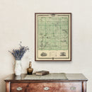 Vintage Map of Adair County, Iowa 1875