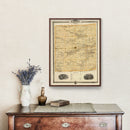 Vintage Map of Madison County, Iowa 1875