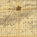 Vintage Map of Madison County, Iowa 1875