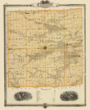 Vintage Map of Madison County, Iowa 1875