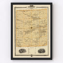 Vintage Map of Madison County, Iowa 1875
