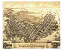 Vintage Map of Boston, Massachusetts 1879