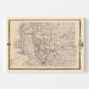Vintage Map of Fremont County, Iowa 1875