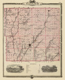 Vintage Map of Taylor County, Iowa 1875