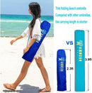 6.5Ft Portable Beach Umbrella With Sand Anchor And Tilt
