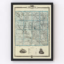 Vintage Map of Decatur County, Iowa 1875