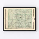 Vintage Map of Wayne County, Iowa 1875