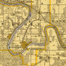 Vintage Map of Van Buren County, Iowa 1875