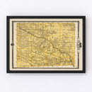 Vintage Map of Van Buren County, Iowa 1875