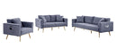 Easton - Fabric Living Room Set With USB Charging Ports Pockets And Pillows (Set of 2)