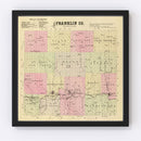 Vintage Map of Franklin County, Nebraska 1885
