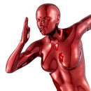 Runner Woman 13" Wall Sculpture // Metallic Red
