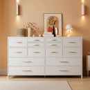 White Dresser TV Stand With Power Outlet And USB 51In Wide